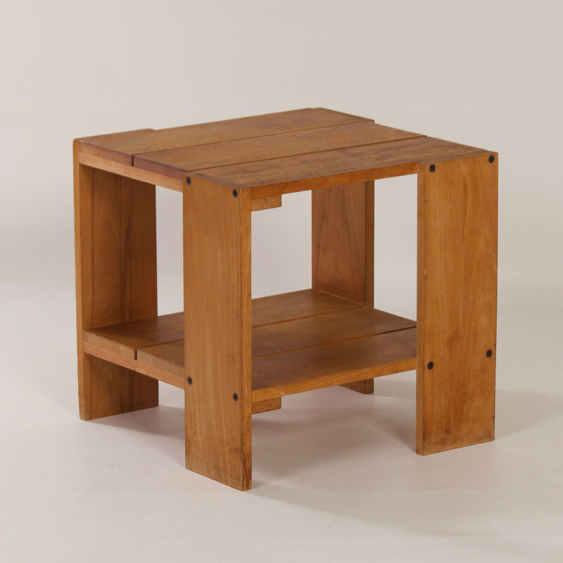 Vintage crate table by Gerrit Rietveld for Cassina, 1980s