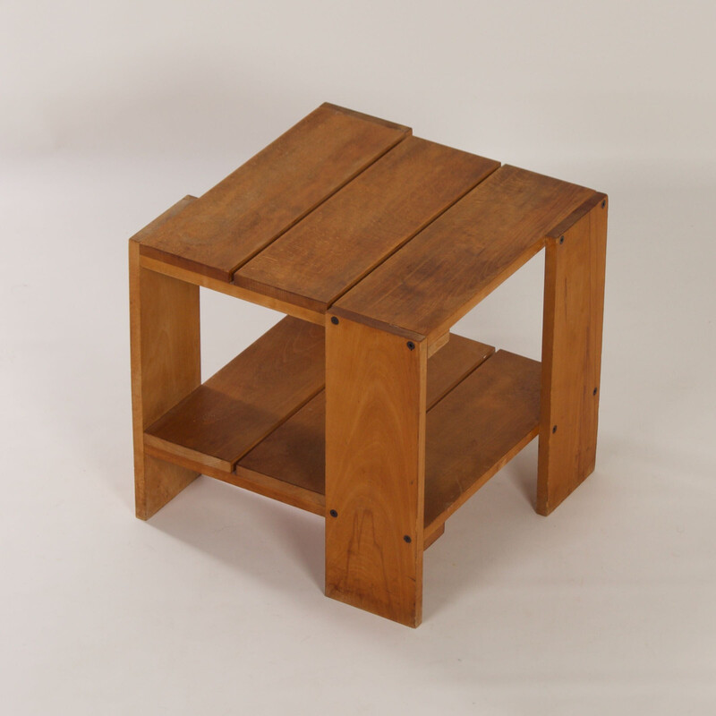 Mesa de cajón vintage de Gerrit Rietveld para Cassina, años 80