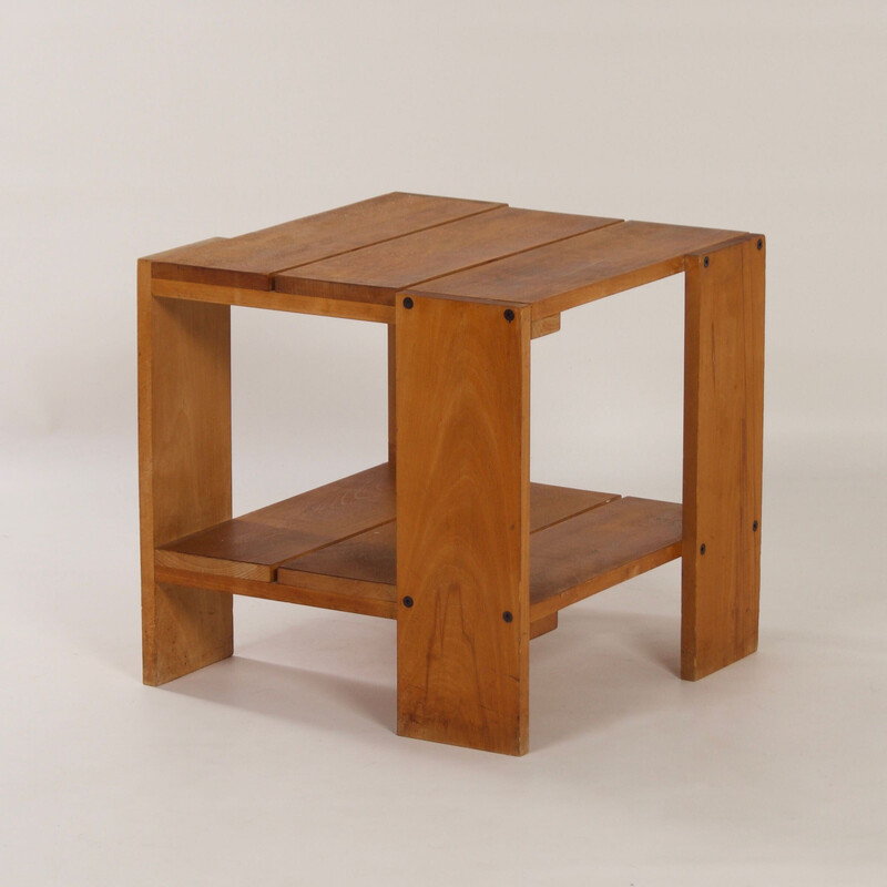 Vintage crate table by Gerrit Rietveld for Cassina, 1980s