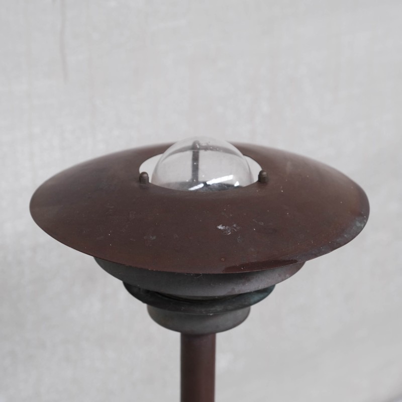 Danish vintage copper outdoor garden path lights, 1990s