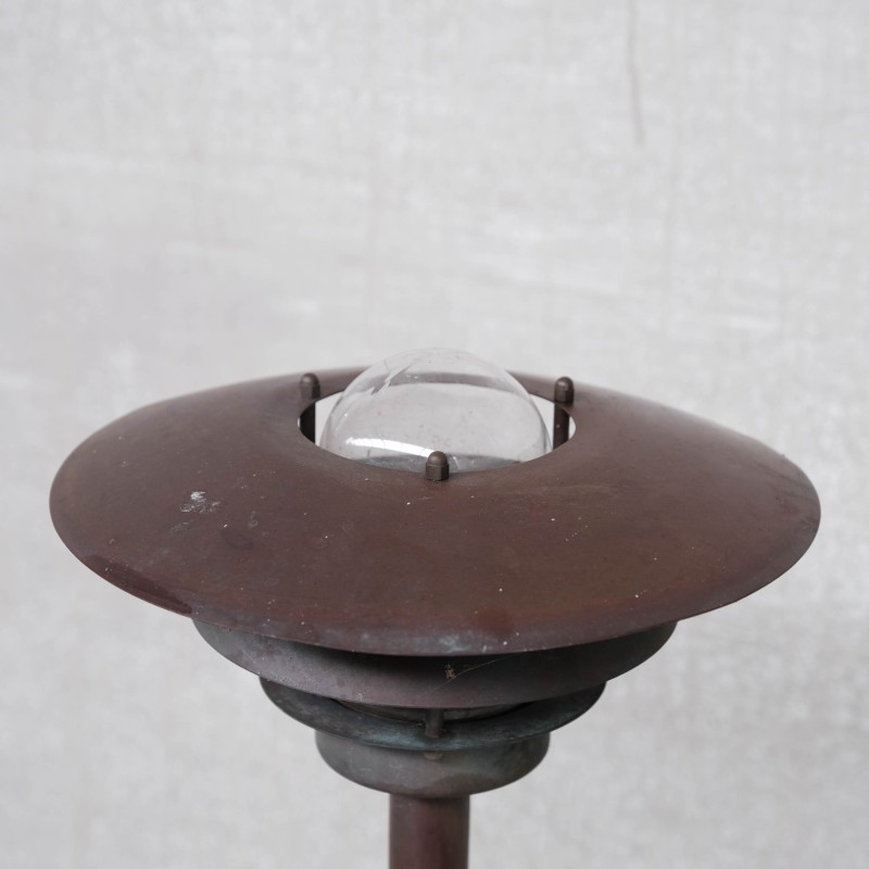 Danish vintage copper outdoor garden path lights, 1990s