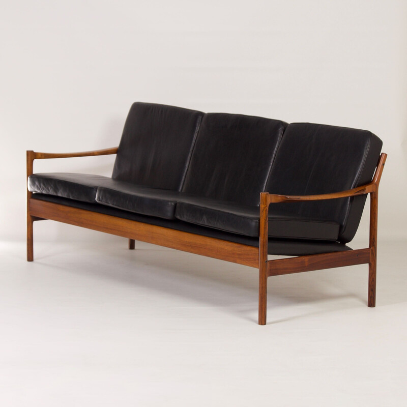 Vintage three-seater sofa by Torbjorn Afdal for Bruksbo, 1960s
