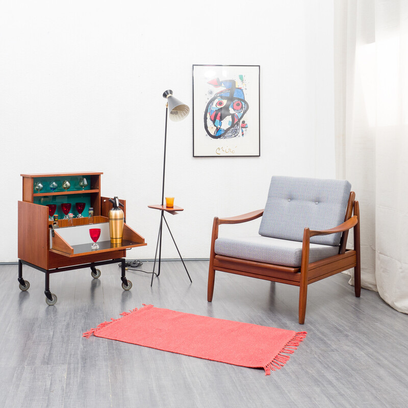 Mid-century teak bar trolley, 1960s