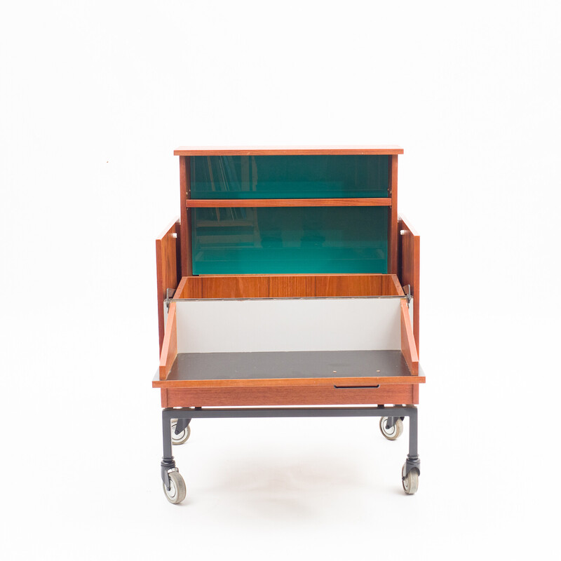 Mid-century teak bar trolley, 1960s