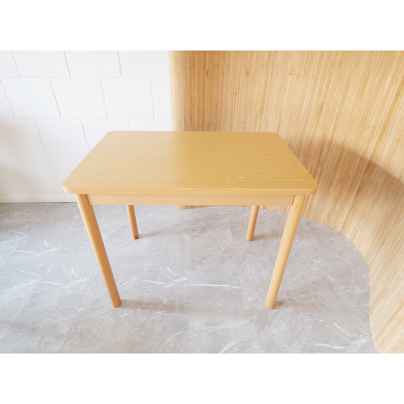 Vintage wooden kitchen table, 1980s