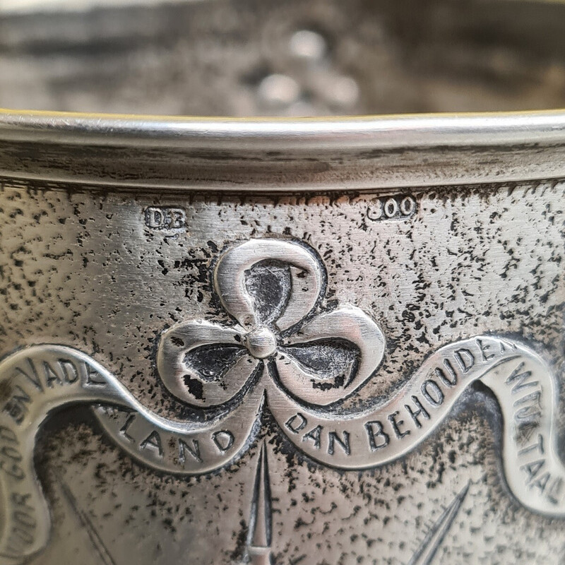Vintage silver shooters cup Merxem, Belgium 1911