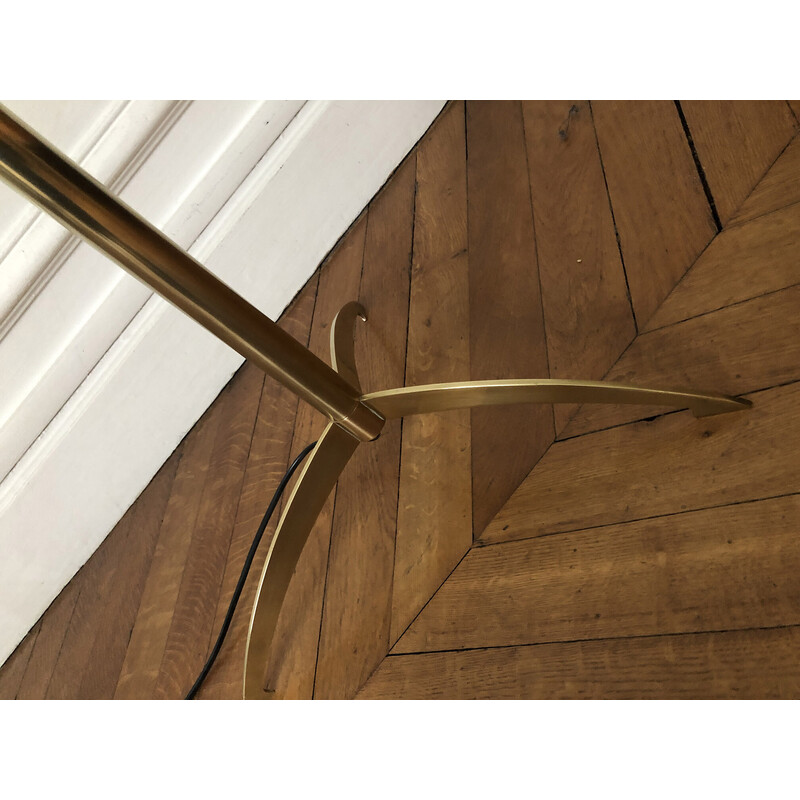 Vintage brass diabolo floor lamp, 1950-1960