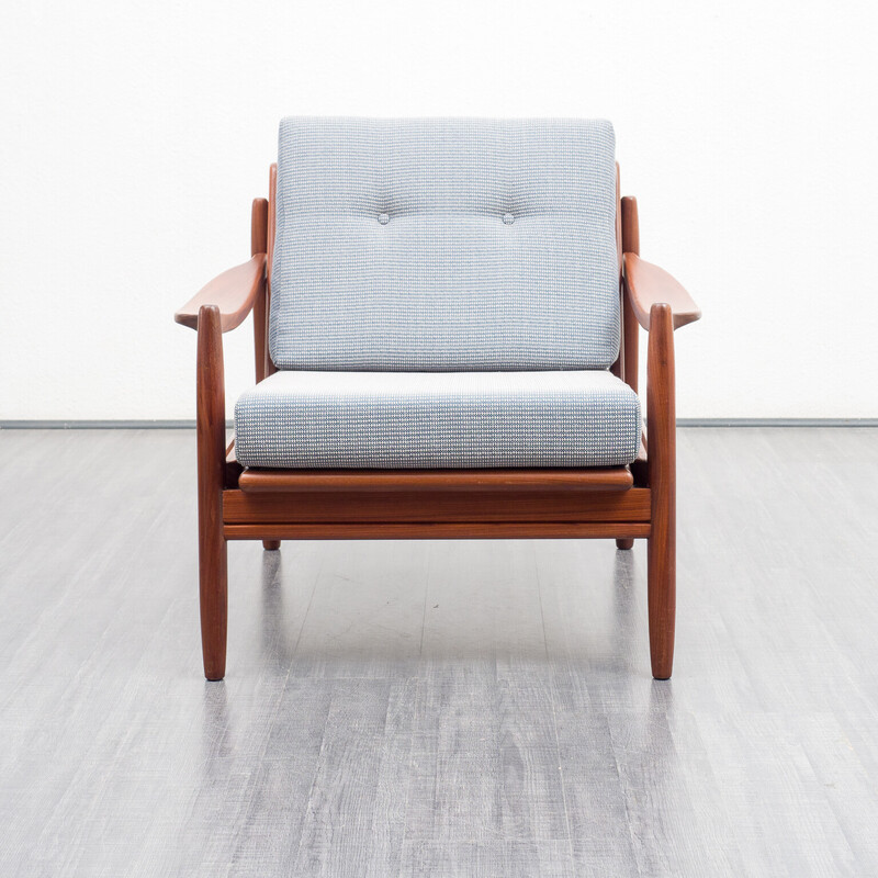 Mid-century teak armchair with upholstery, 1960s