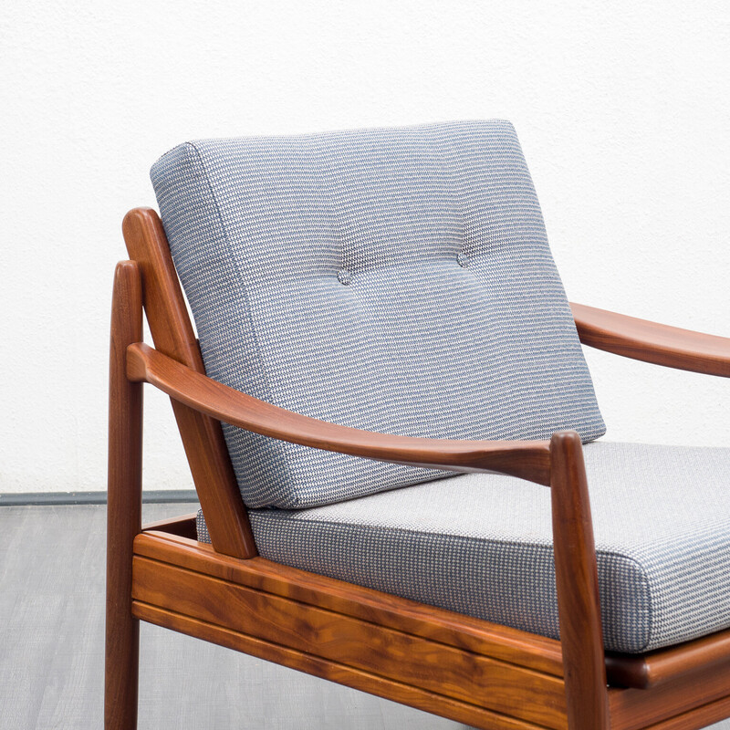 Mid-century teak armchair with upholstery, 1960s