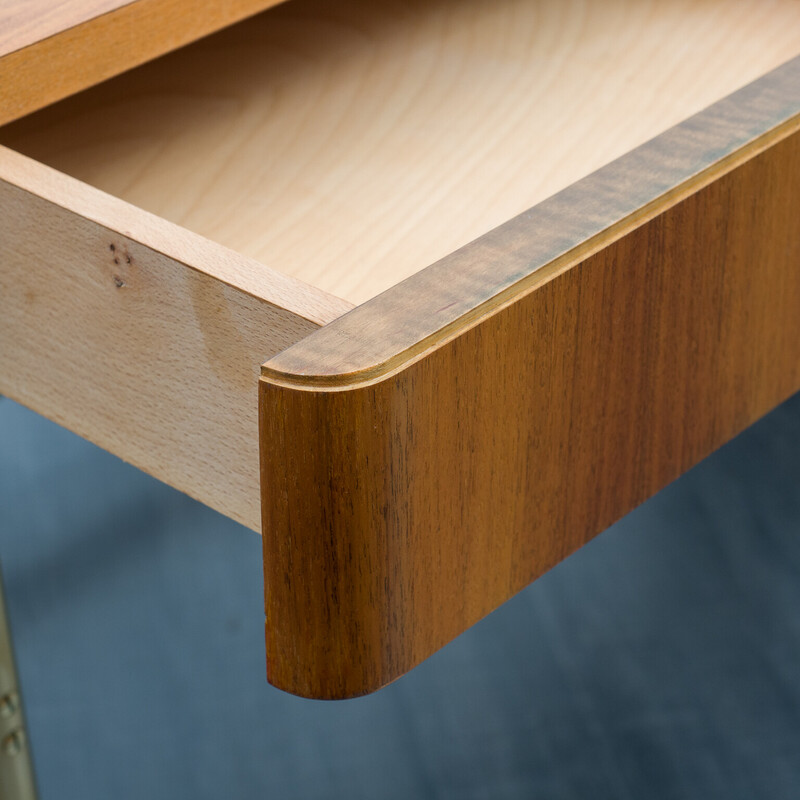 Mid-century desk in walnut by Erwin Behr for Behr Möbel, 1960s