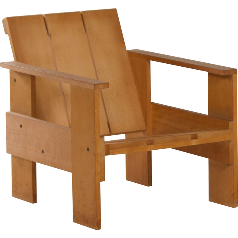 Vintage Crate armchair by Gerrit Rietveld for Cassina, 1980s