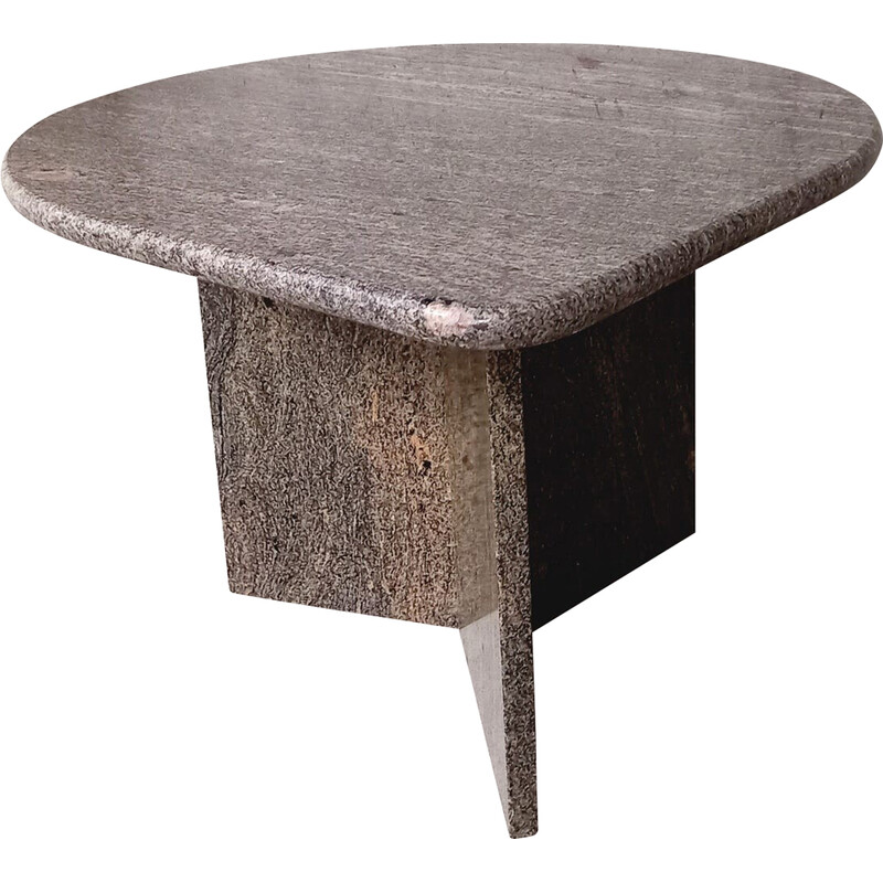 Vintage grey granite coffee table, 1970