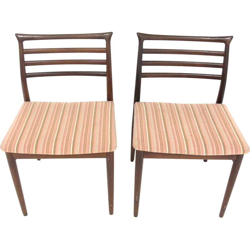 Pair of vintage chairs in rosewood by Erling Torvids for Sorø Stolefabrik, Denmark 1960