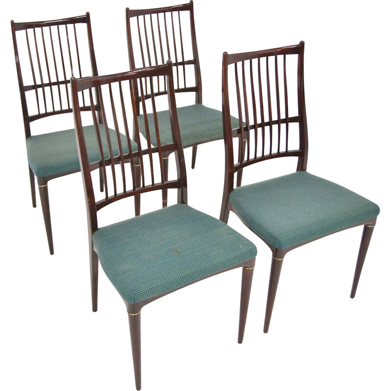 Conjunto de 4 cadeiras "cortina" vintage de Svante Skogh para Seffle Möbelfabrik, Suécia 1960