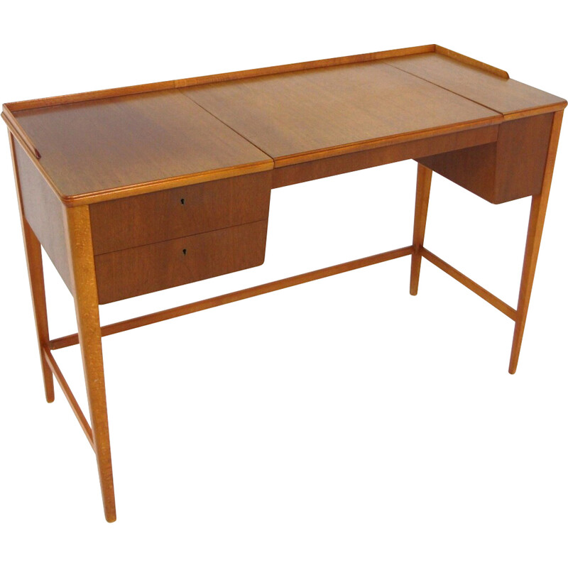 Scandinavian vintage mahogany dressing table, Sweden 1950