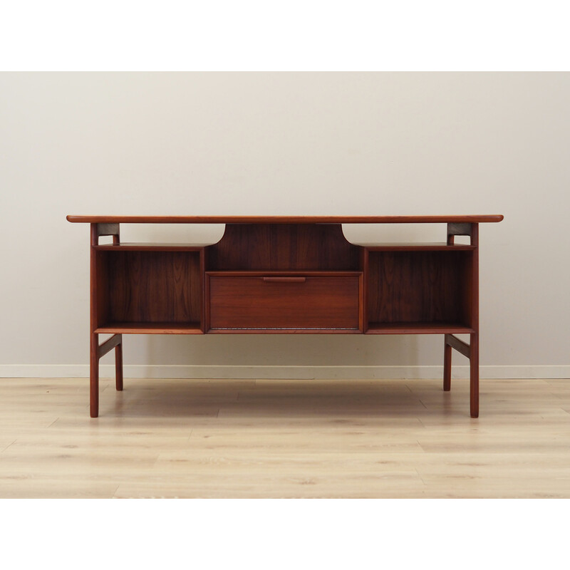 Vintage Deens teakhouten bureau van Omann Jun, 1970