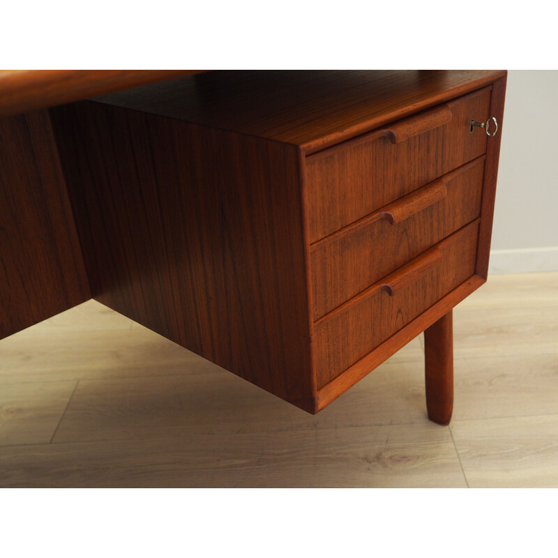 Vintage Danish teak desk by Omann Jun, 1970s