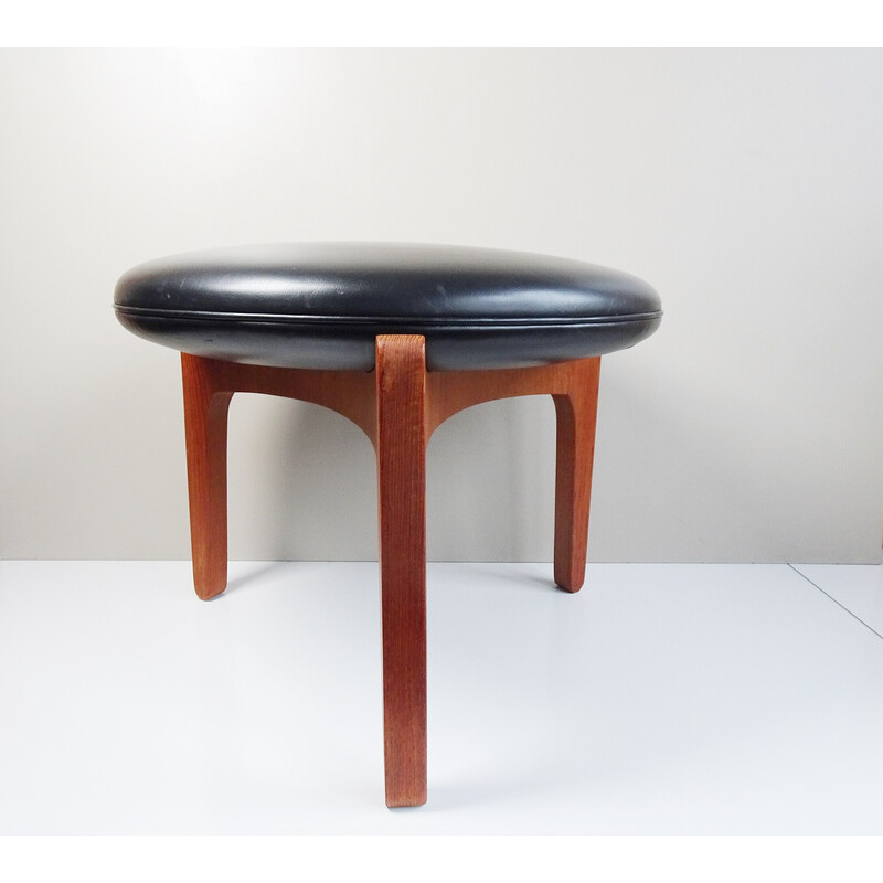 Vintage Hocker aus Teakholz von Ellekaer und Linneberg, Dänemark 1960s