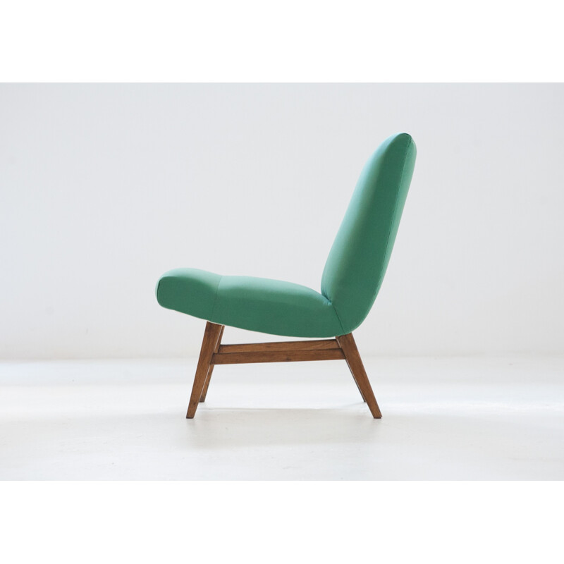 Pair of Danish Green Easy Chairs - 1950s