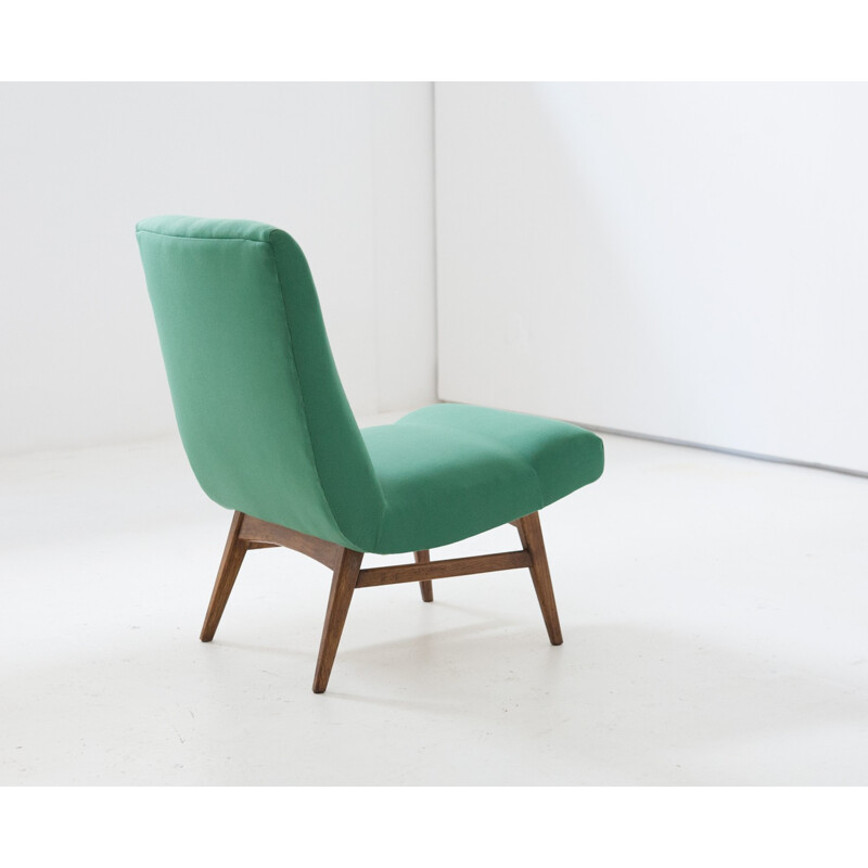 Pair of Danish Green Easy Chairs - 1950s