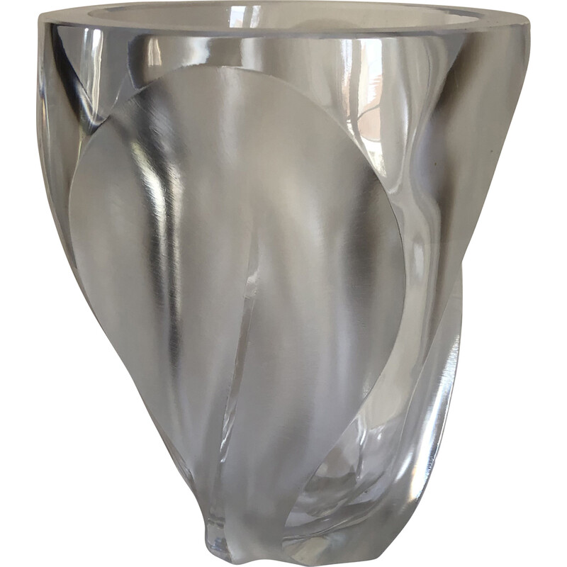 Vaso di cristallo vintage di Lalique, 1960