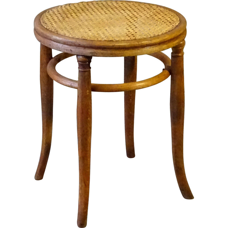 Tabouret vintage en bois-courbé de Josias Eissler et Söhne, 1890