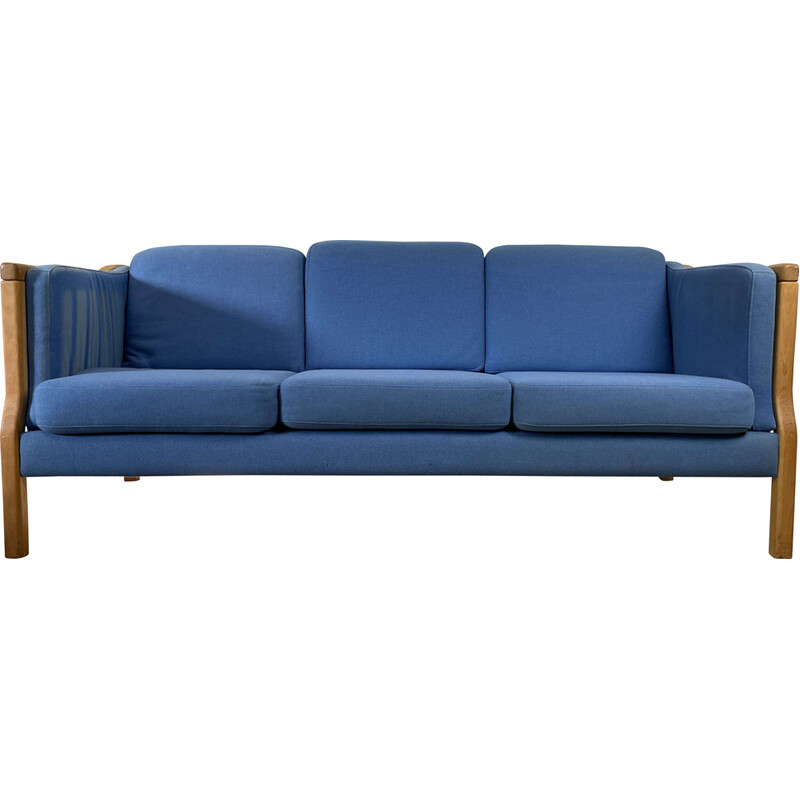 Scandinavian vintage 3 seater sky blue sofa, 1990