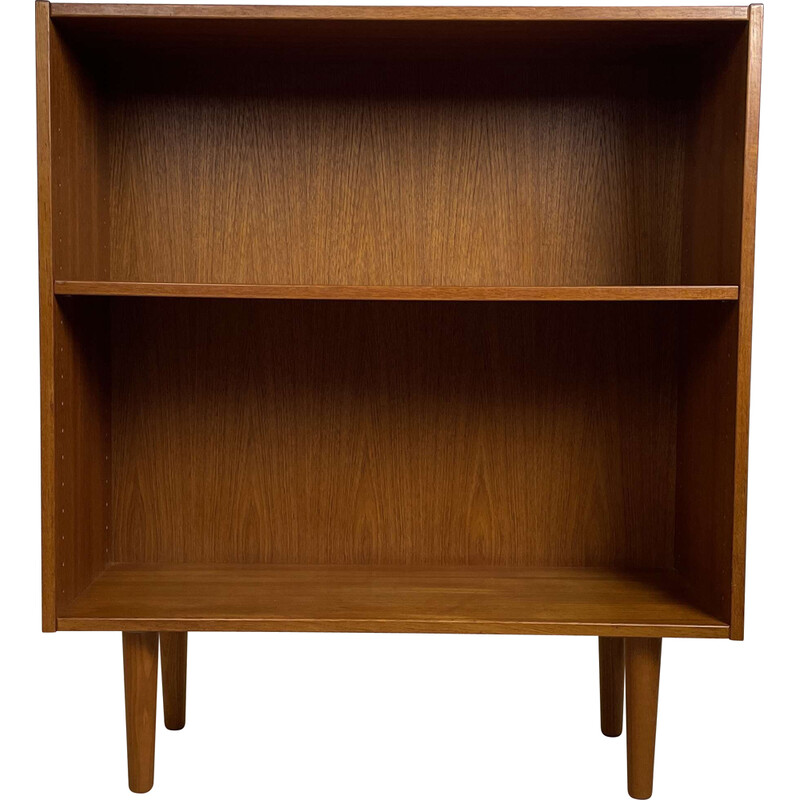 Scandinavian vintage open bookcase in teak from Denka, Denmark 1960