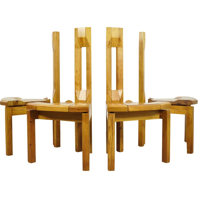 Paire de chaises vintage en pin "Rantasipi" par Arnold Lerber pour Laukaan Puu, Finlande 1970