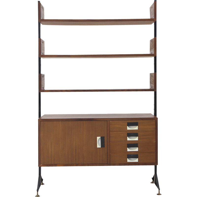 Vintage bookcase with drawers by Giuseppe Brusadelli for Gbl, 1960s