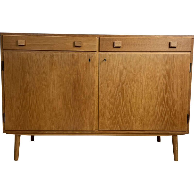 Scandinavian vintage oakwood highboard, 1960