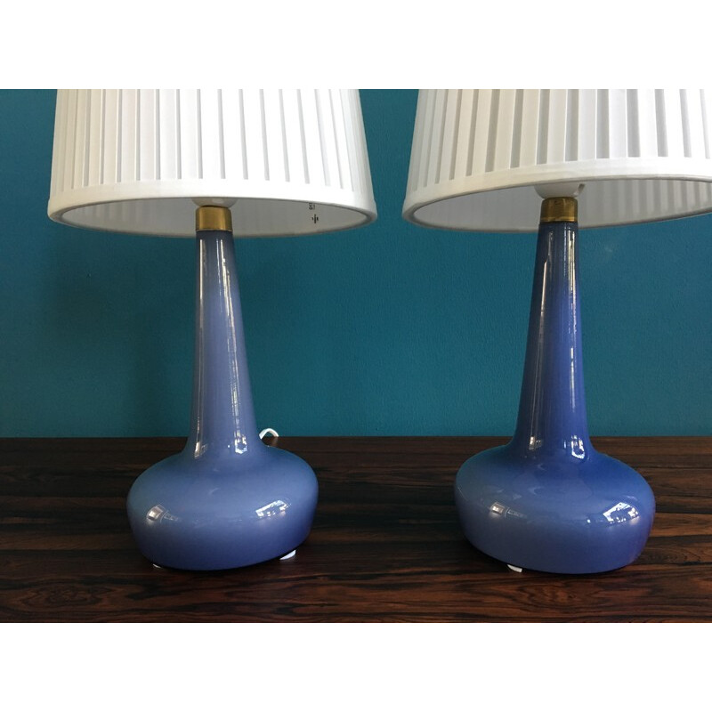 Pair Of Danish Table Lamps Model 311 by Esben Klint for Holmegaard - 1950s