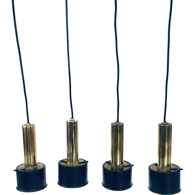 Set of 4 mid century Italian pendant lamps, Italy 1960s