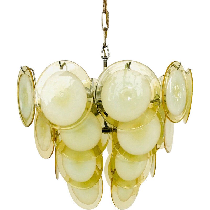 Mid century Italian Murano glass chandelier by Vistosi for Venini, 1960s