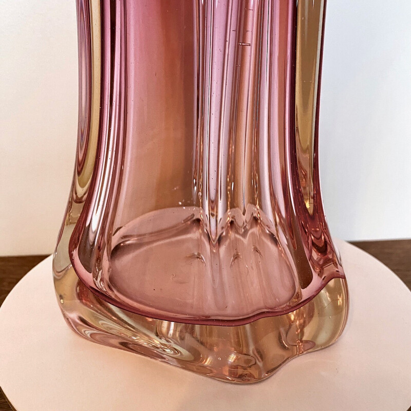 Vintage pink vase of  Fratelli Toso