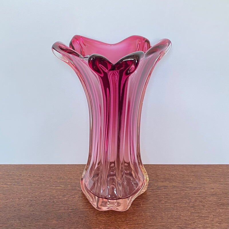 Altrosa Vase von Fratelli Toso