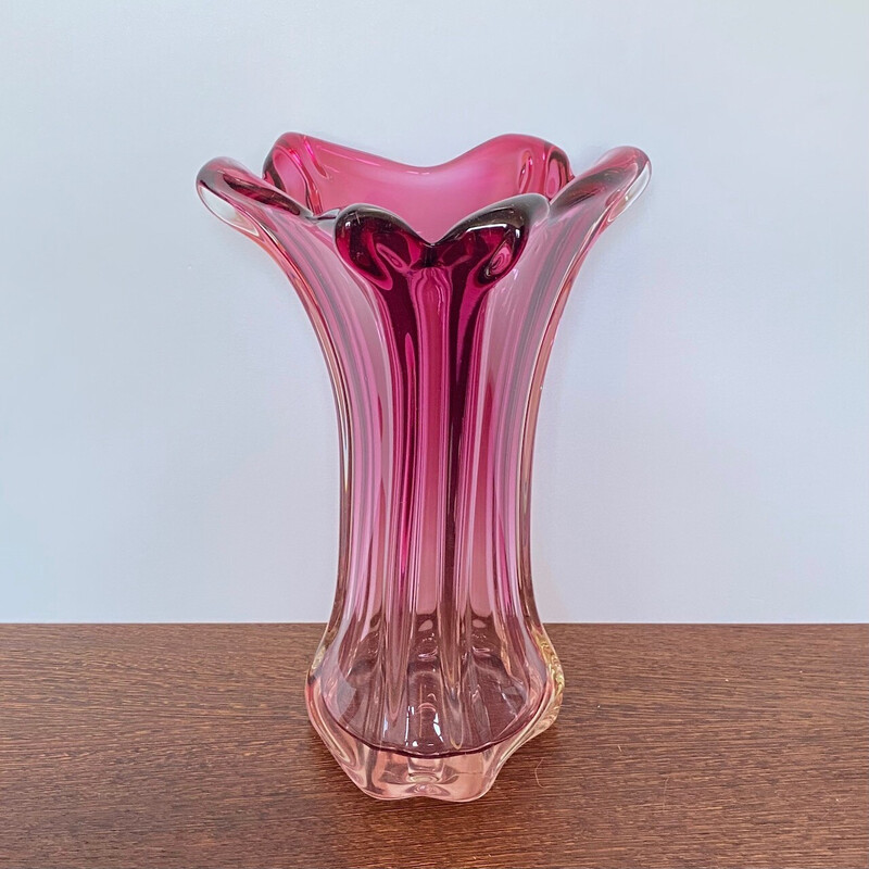 Vase vintage rose de Fratelli Toso