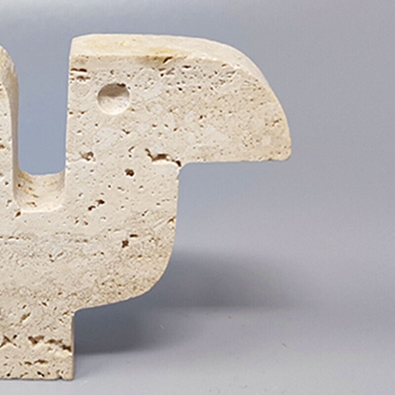 Vintage camel sculpture in travertine by Enzo Mari for F.lli Mannelli, Italy 1970s