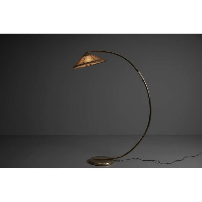 Vintage Bogenlampe floor lamp, Austria 1950s