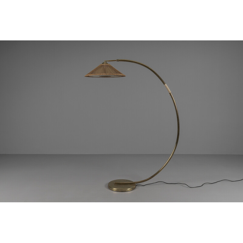 Vintage Bogenlampe floor lamp, Austria 1950s