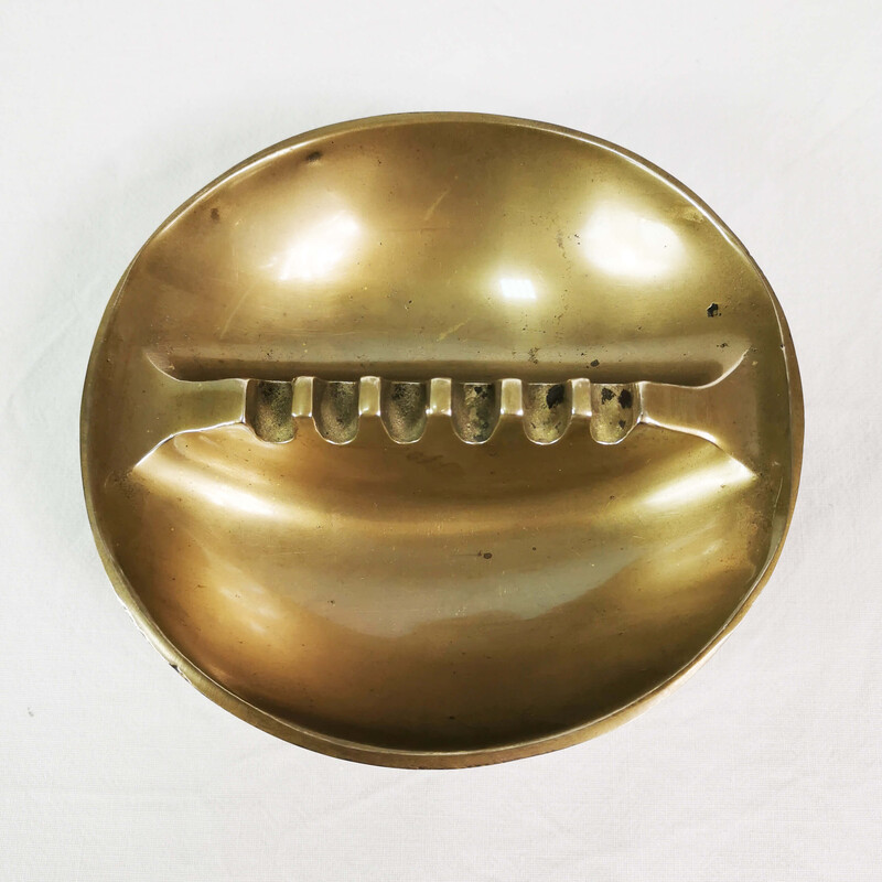 Vintage brass ashtray, Norway 1960s