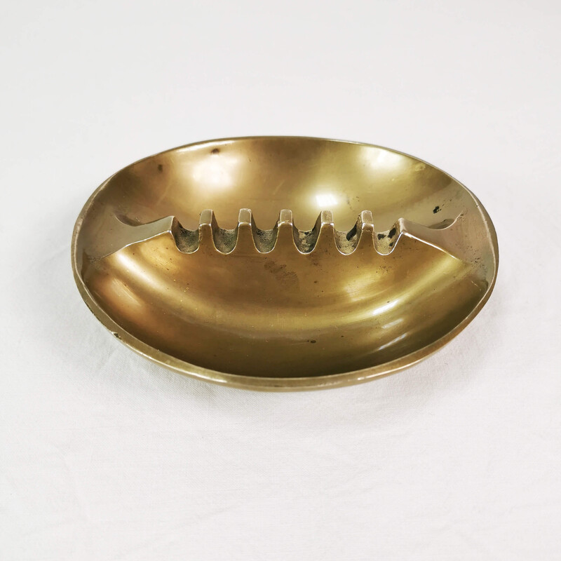 Vintage brass ashtray, Norway 1960s