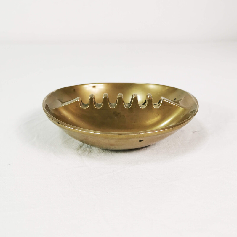 Vintage brass ashtray, Norway 1960s