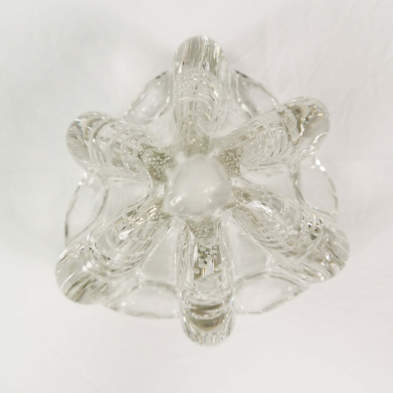 Cenicero de cristal vintage, Suecia Años 60