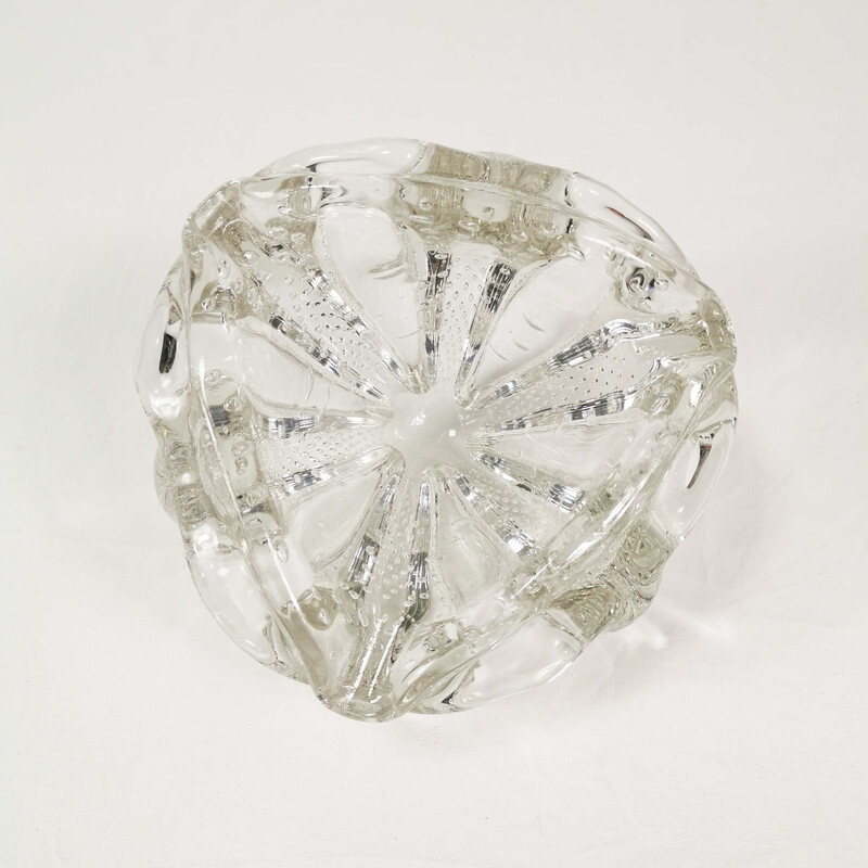 Cenicero de cristal vintage, Suecia Años 60