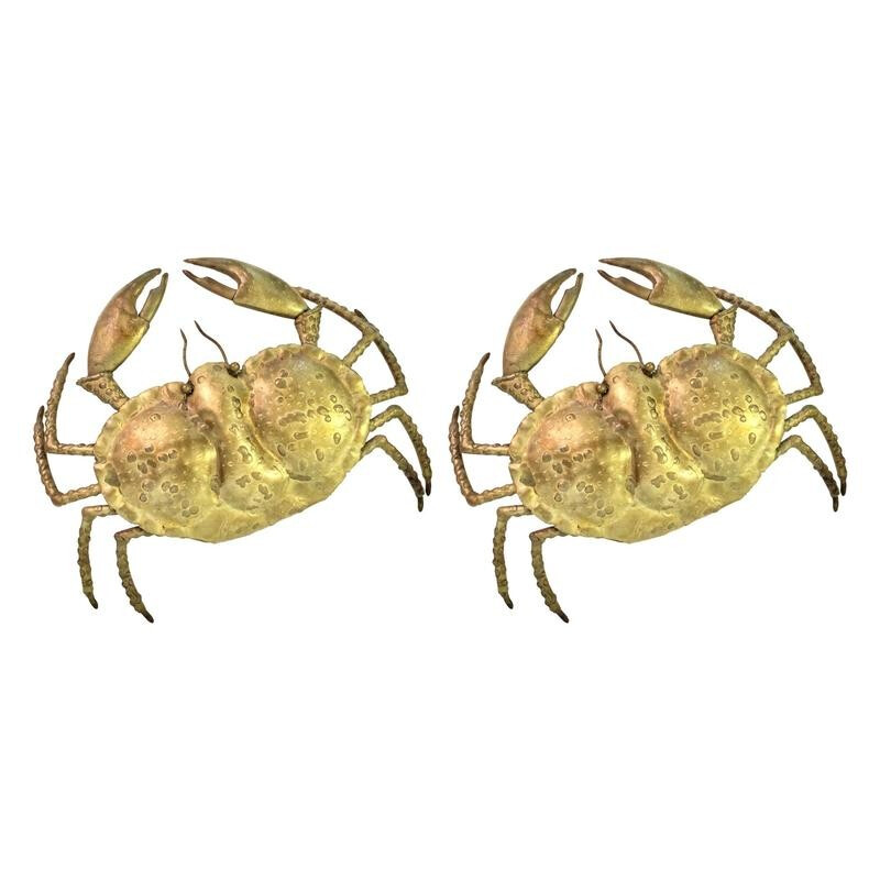 Pair of crab-shaped wall lamps by Mas Rossi - 1970s