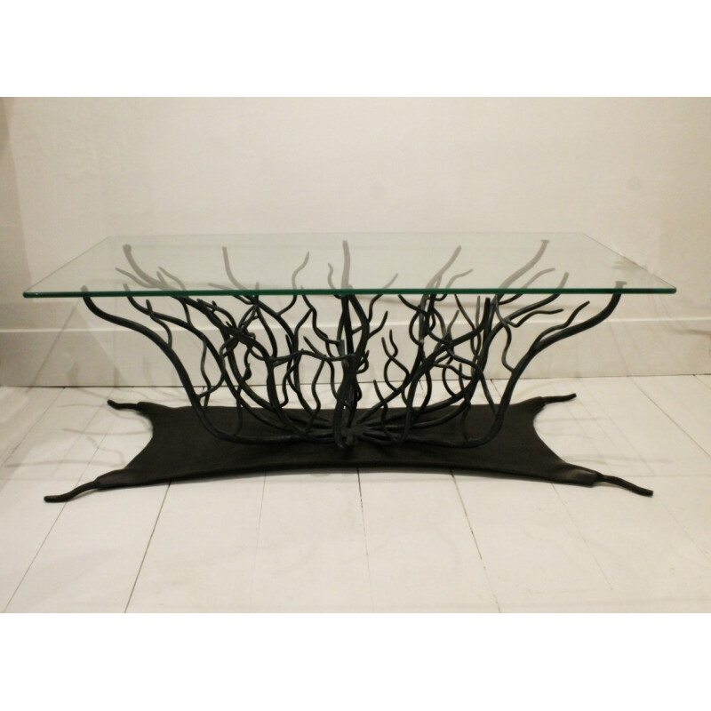 Wrought iron coffee table - 1970s