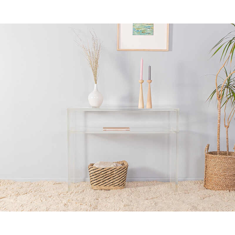 Vintage acrylic console table, Germany 1960s