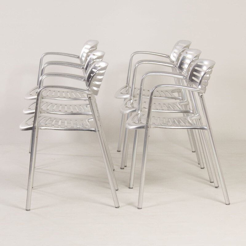 Set of 6 vintage Toledo chairs by Jorge Pensi for Amat-3, 1980s
