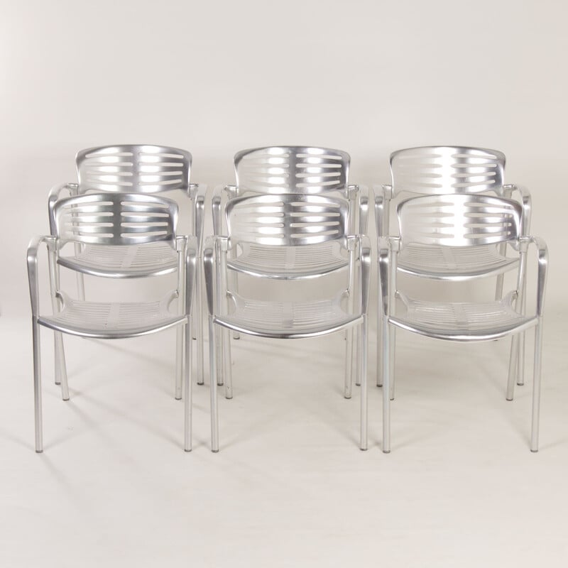 Set of 6 vintage Toledo chairs by Jorge Pensi for Amat-3, 1980s